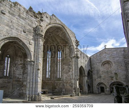 Ruins Of Gothic Style Santo Domingo Convent In Pontevedra City