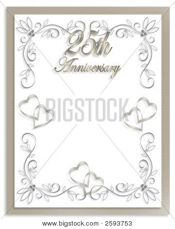 25Th anniversary carta tela