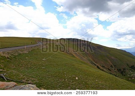 Scenic Views From Trail Ridge Road, Rocky Mountain National Park In Colorado, Usa.