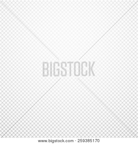 White Background With Rhombus Pattern. Vector Paper Illustration.