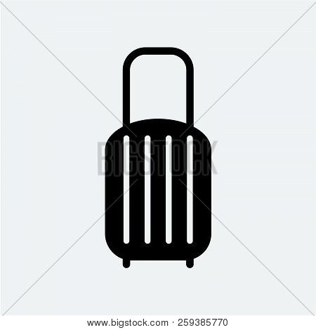 Suitcase Flt Vector Icon. Baggage Flat Vector Icon