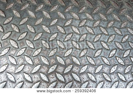 Close Up A Plate Of Rusty Metallic For Background Texture
