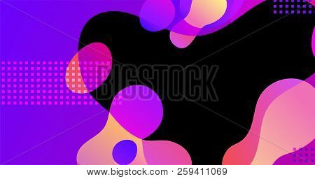 Vector Abstract Blur Wave Shapes In Gradient Iridescent Colors Effect Soft Transition. Slider Templa