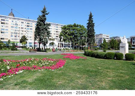 Ploiesti, Romania - August 20, 2012: People Visit City Park In Ploiesti, Romania. Ploiesti Is The 9t