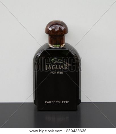 Jaguarfor Men, Eau De Toilette, Large Perfume Bottle
Kassel, Germany, September 15, 2018 Jaguarfor M
