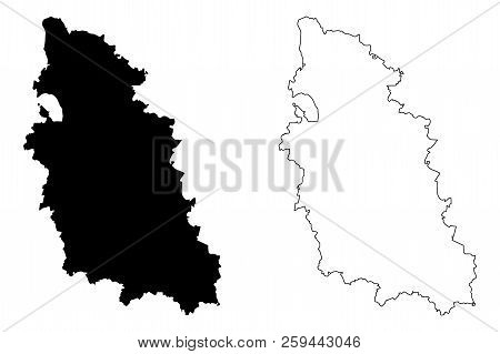 Pskov Oblast (russia, Subjects Of The Russian Federation, Oblasts Of Russia) Map Vector Illustration