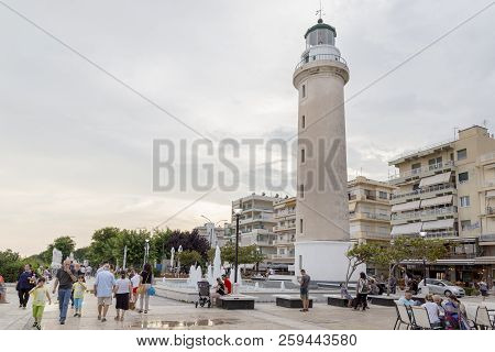 Alexandroupolis, Greece - July 9: Lighthouse That Is Landmark Of Alexandroupolis City In Eastmacedon