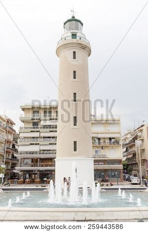 Alexandroupolis, Greece - July 9: Lighthouse That Is Landmark Of Alexandroupolis City In Eastmacedon