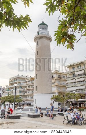 Alexandroupolis, Greece - July 9: Lighthouse That Is Landmark Of Alexandroupolis City In Eastmacedon