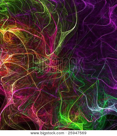 Spece voller Farben bunt Fasern Nebel