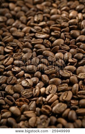 เมล็ดกาแฟคั่ว ตื้นลึกชัด