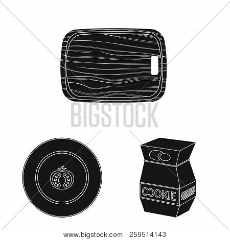 Vector Design Of Kitchen And Cook Logo. Collection Of Kitchen And Appliance Stock Vector Illustratio