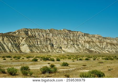 Naryn River Valley, Naryn Region, Tian Shan Mountains In Kyrgyzstan, Central Asia,