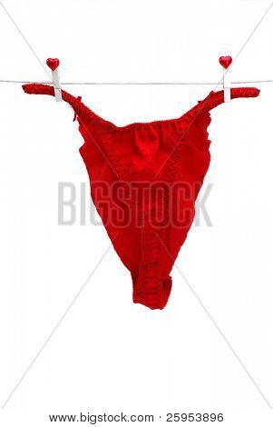San Valentino Rossi G String appesa ad una linea di vestiti