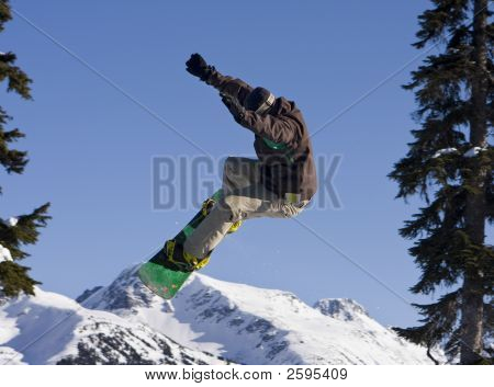Großes Snowboard Jump