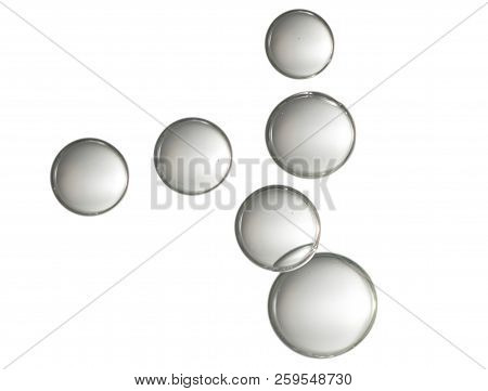 Large Bubbles, Isolated Over A White Background.
