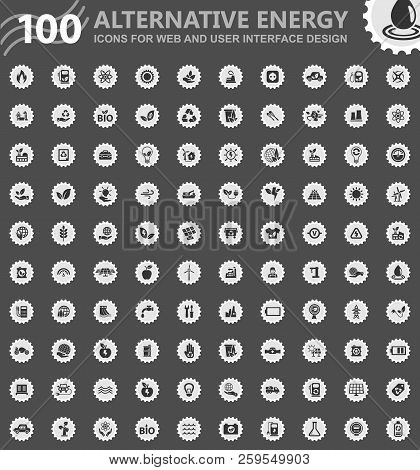 Alternative Energy Icons For Web And User Interface Design