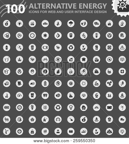 Alternative Energy Icons For Web And User Interface Design