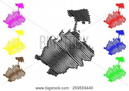 North Ossetia-alania (russia, Subjects Of The Russian Federation, Republics Of Russia) Map Vector Il