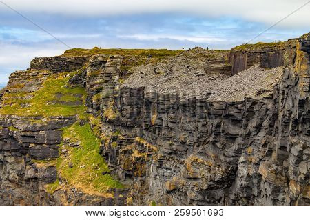 Rocks And Vegetation In Cliffs Of Moher