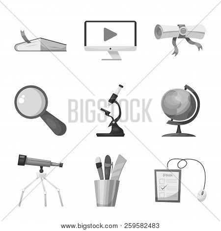 Vector Design Of Education And Learning Logo. Set Of Education And School Stock Vector Illustration.