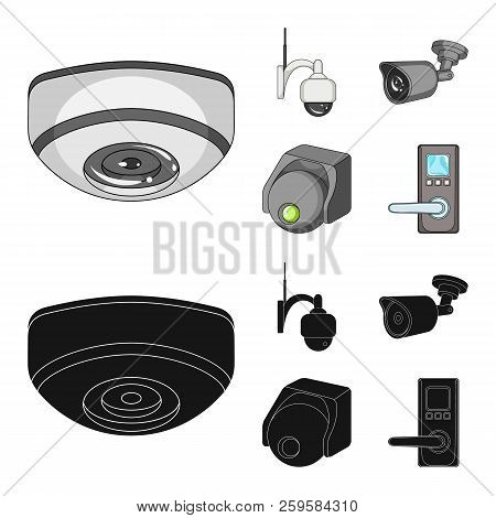 Vector Design Of Cctv And Camera Icon. Set Of Cctv And System Stock Symbol For Web.