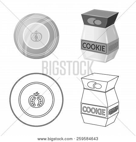 Vector Design Of Kitchen And Cook Sign. Collection Of Kitchen And Appliance Vector Icon For Stock.