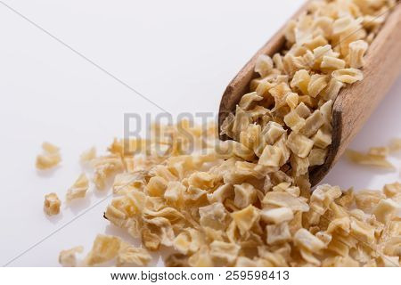 Fragrant Dried Parsnip On A White Acrylic Background