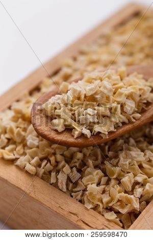 Fragrant Dried Parsnip On A White Acrylic Background