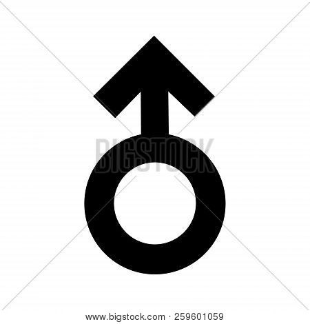Gender Men Signs Black Icon. A Symbol Sexual Affiliation. Flat Style For Graphic Design, Logo. A Lot