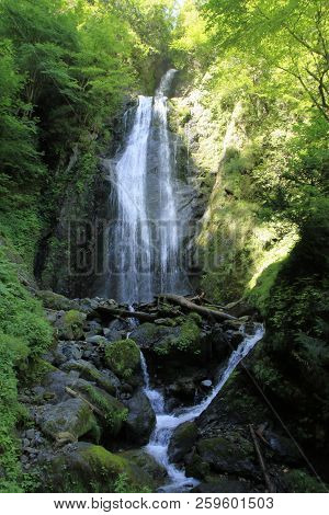Mikaeri Fall In Dakigaeri Gorge, Senboku, Akita, Japan