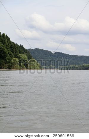 Mogami River And Mogami Gorge In Yamagata, Japan