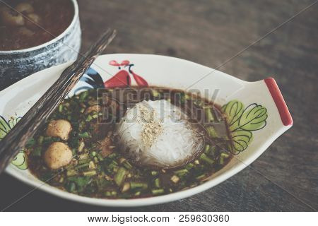 Braised Beef Clear Noodle With Meat Ball Soup Stew