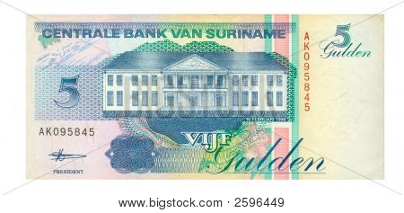 5 Gulden Bill Surinam
