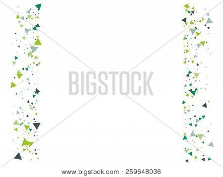 Star Blast, Glass Memphis Vector Frame. Triangle Fragmentation Particles Explosion Border Design. Br