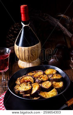 Melitzanes Tiganites - Fried Aubergines In The Greek Style.