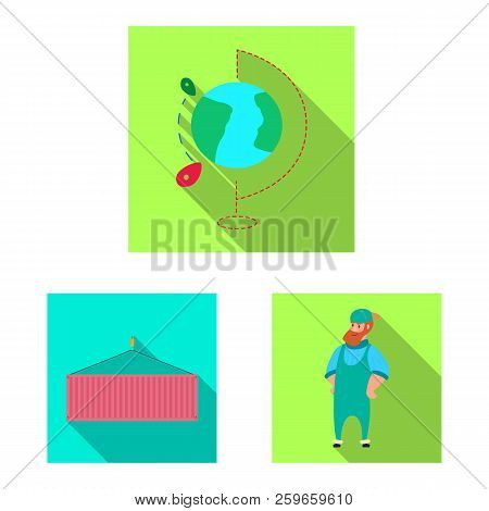 Vector Illustration Of Goods And Cargo Icon. Collection Of Goods And Warehouse Vector Icon For Stock