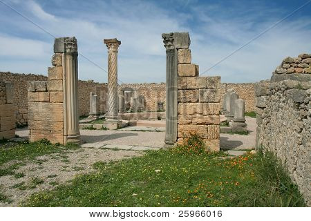 วัฒนธรรมโบราณของเมืองโรมันโมร็อกโก Volubilis รวมในมรดกโลก