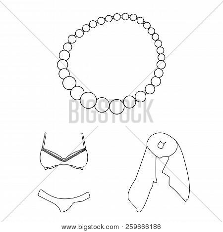 Women S Clothing Outline Icons In Set Collection For Design.clothing Varieties And Accessories Vecto
