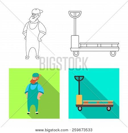 Vector Design Of Goods And Cargo Symbol. Set Of Goods And Warehouse Stock Vector Illustration.