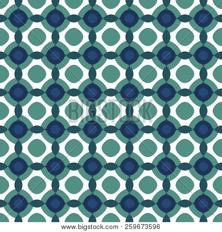 Seamless Pattern Background With Geometric Shapes, Colorful Illustration