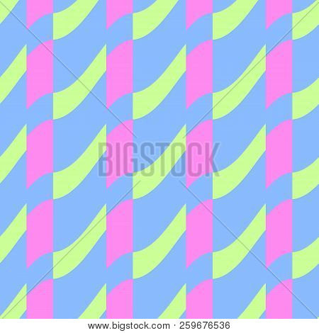 Seamless Pattern Background With Abstract Elements, Colorful Illustration