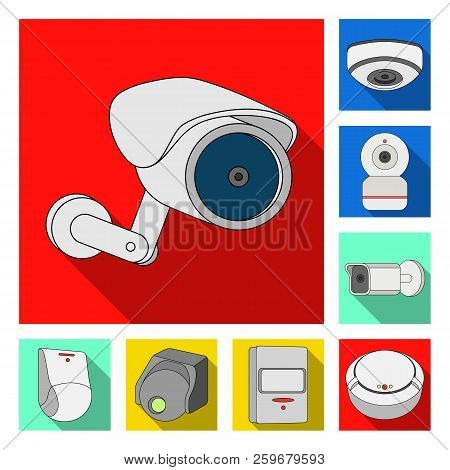 Vector Illustration Of Cctv And Camera Logo. Set Of Cctv And System Stock Vector Illustration.