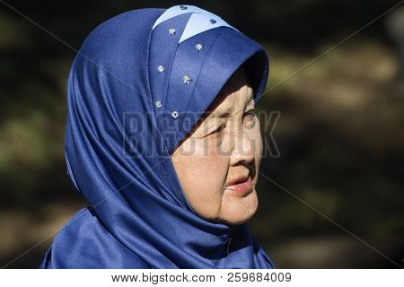 Malang,java ,indonesie -15 Augustus ,2018: Portrait Of An Indonesian Woman