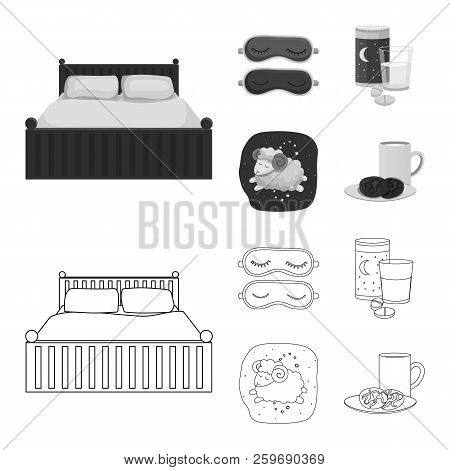 Vector Illustration Of Dreams And Night Symbol. Set Of Dreams And Bedroom Stock Vector Illustration.