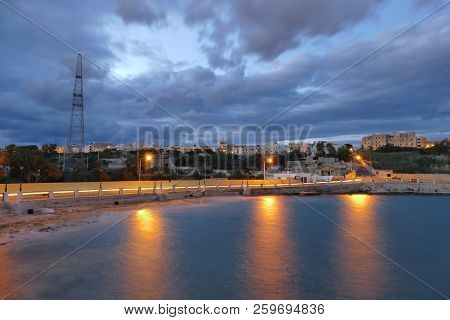 Rinella Bay In Long Exposure, Autumn 2017, Malta