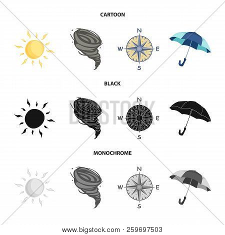 Vector Illustration Of Weather And Climate Icon. Set Of Weather And Cloud Vector Icon For Stock.