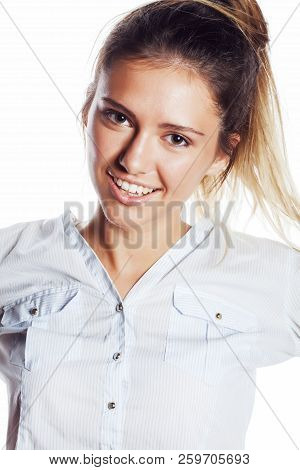 Cute Young Pretty Girl Thinking On White Background Isolated Clo