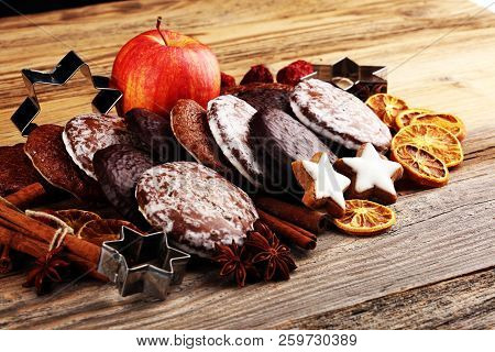Typical German Gingerbreads Such As Lebkuchen And Aachener Printen