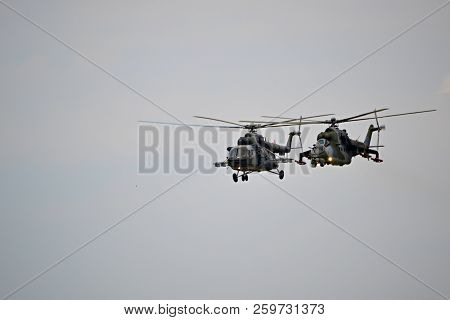 Sliac - 2018 September 1 Air Day Helicopter Flying Mi-35,mi-171